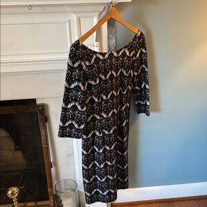Lilly Pulitzer Black and White Asymmetrical Dress